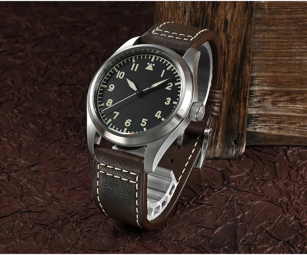 San Martin SN031-G2 Men's Watches Pilot YN55 Simple Sunray Dial Automatic Mechanical Wristwatch Waterproof 200m Luminous Relojes