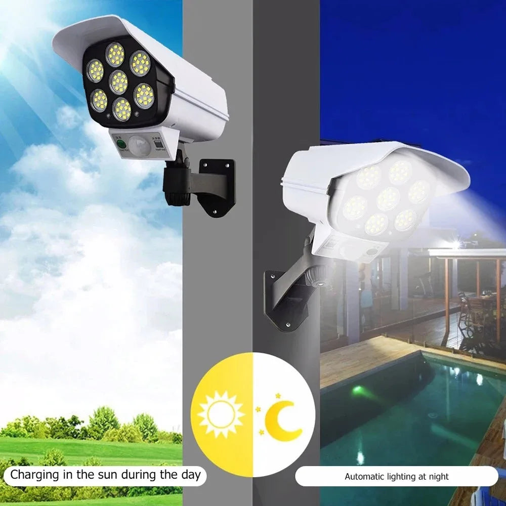 High Simulation Camera Solar Light Motion Sensor Dummy Camera Spotlight Waterproof Wall Street Lamp Home Garden Street Light