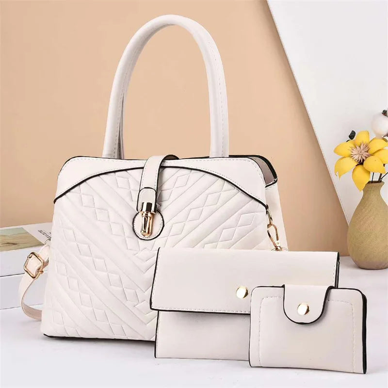 2024 New Texture Pattern High Capacity Fashion Trend Messenger Bags Luxury Women's Bags Womens Handbags Tote Bag Handbag Set