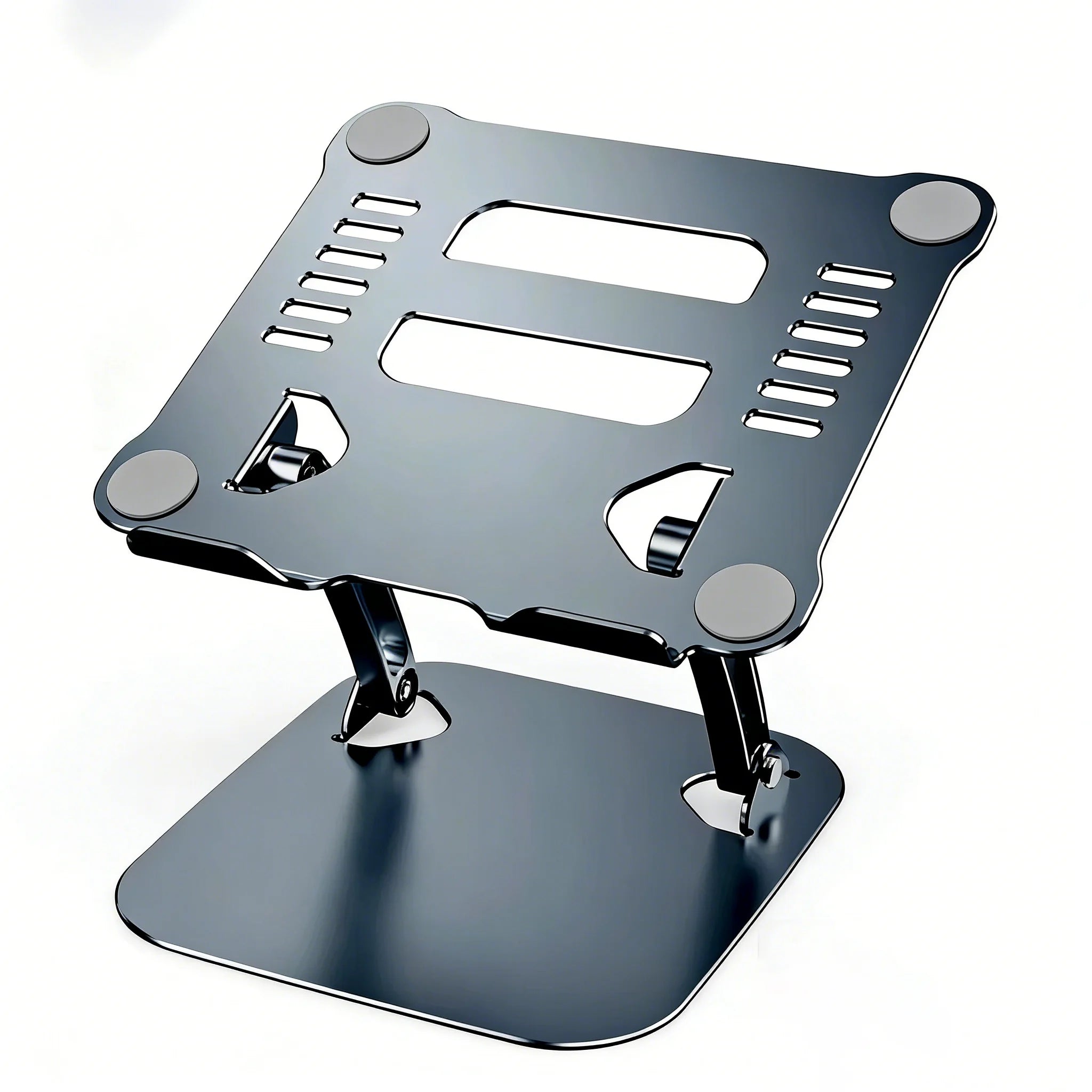Wholesale Dual Fan Aluminum Alloy Ergonomic  Laptop Stands with Fan Adjustable Foldable Portable  Metal Tablet Cooling Stand