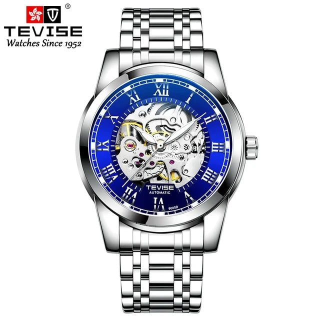 TEVISE T9005D Charm Hollow Luminous Automatic Life Waterproof 9005D Mechanical Luxury Stainless Steel Strap Men's Watches