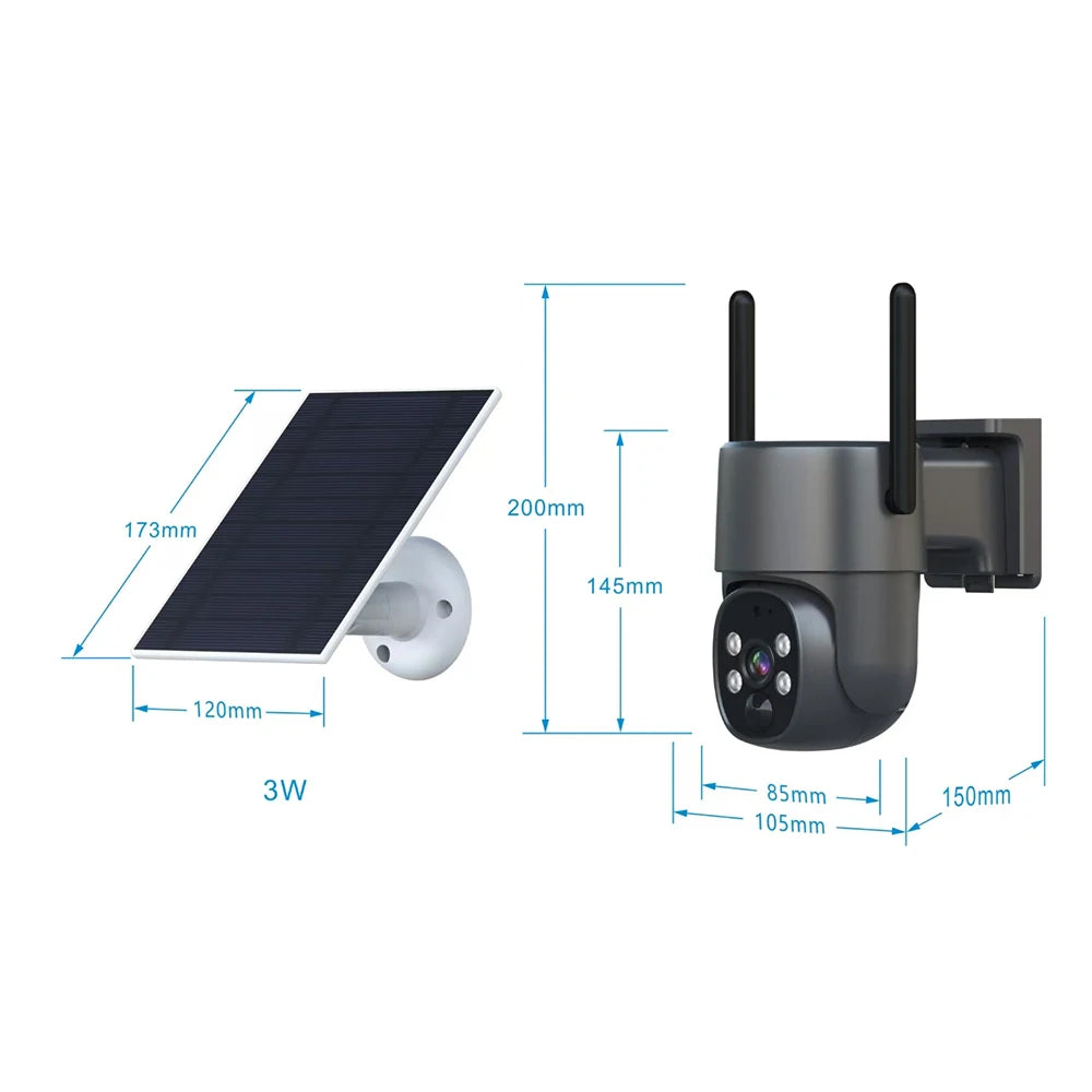Wholesale Network Camera Solar Sim Card 4G Human Motion Tracking Built-in Battery 4MP HD Security Home Ptz Camera