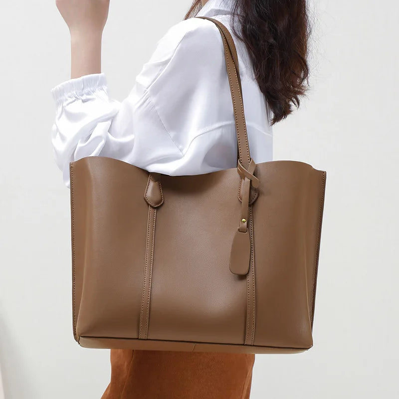 Fashion Designer Brand Custom Women Genuine Leather Handle Tote Bag Purse Crossbody Bag Shoulder Handbags for Ladies