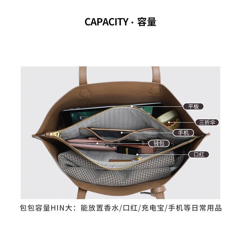 Women Buckets Bag Genuine Leather Handbag for Women Leather Shoulder Bag Casual Tote Crossbody Bags