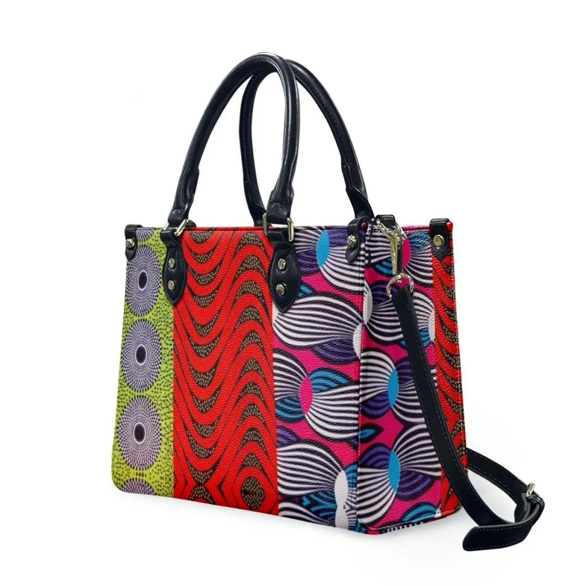 Black and White Tribal Polynesian Printed Bags Women Handbags Ladies Luxury Women Shoulder Bags High Quality Pu Leather Handbag