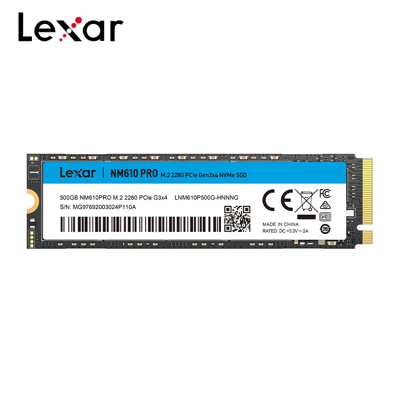 Original Lexar NM610 PRO M.2 NVME 250GB SSD 500GB 1T Hard Drive PCIe Gen3x4 Solid State Drive 2TB Hard Disk for Laptop PC
