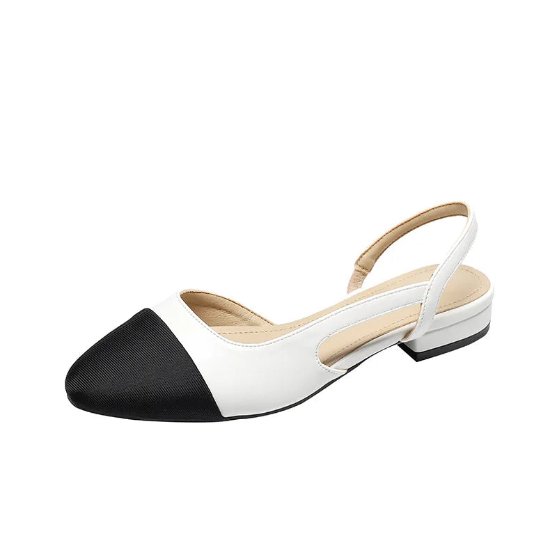 Wholesale Fashion 32-44 Sandales Femmes Cheap Shoes Steel Toe Female Footwear Slingback Flat Sandals for Ladies 2024
