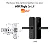 Tediton Waterproof Biometric Digital Fingerprint Smart Camera Door Lock With Tuya Wifi for Home Apartment