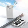 Sell Like Hot Cakes Usb Dual Input Port Li-polymer Built-in 4 Cables Solar Mobile Charger Portable Solar Power Bank 10000mah