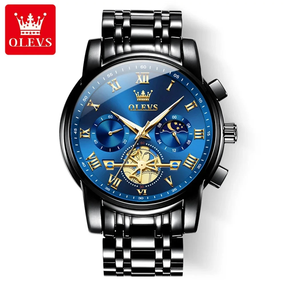 OLEVS 2859 Top Band Men's Watches Classic Roman Scale Dial Luxury Wrist Watch for Men Hot Quartz Waterproof Luminous Male