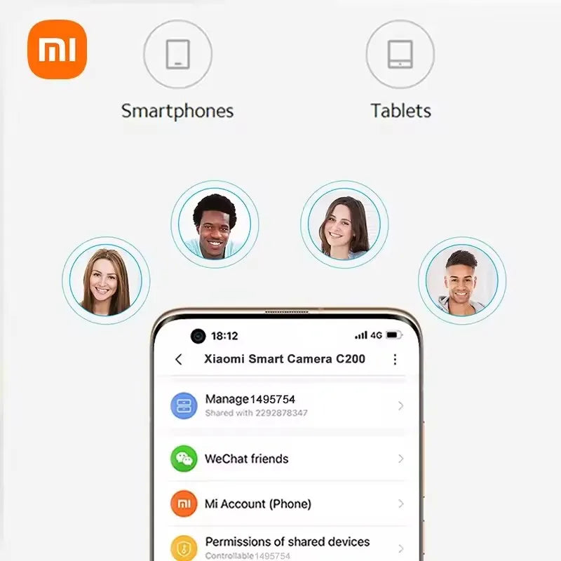 USA Stock  XIAOMI Smart Camera C200 1080p Home Security Camera with 360° View AI Human Detection