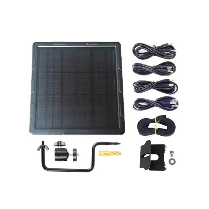 IP66 5W Hunting Trail Camera Solar Panel 7500mah Power Bank With Battery Charger 12V 6V Output for Outdoor Security Cameras