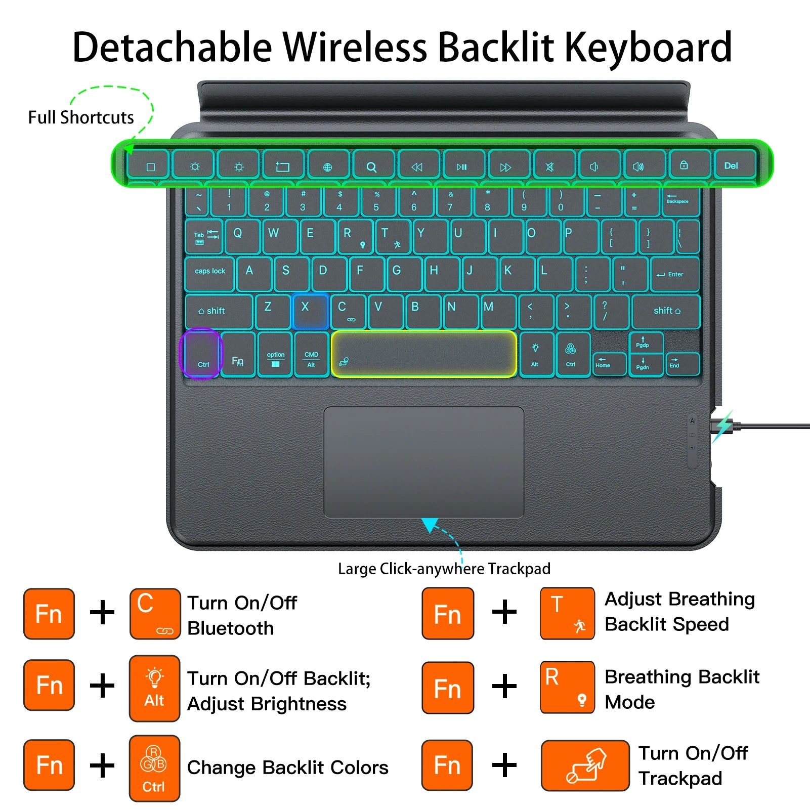 Super Low Price Wholesale 360 Rotatable Wireless Tablet Keyboard case for ipad 10th Gen 10.9" Split Magic Keyboard case