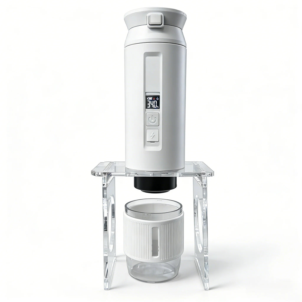 Portable Mini Electric Stainless Steel Semi-Automatic Coffee Machine with Hot Water System for Household Hotel Car & Outdoor Use