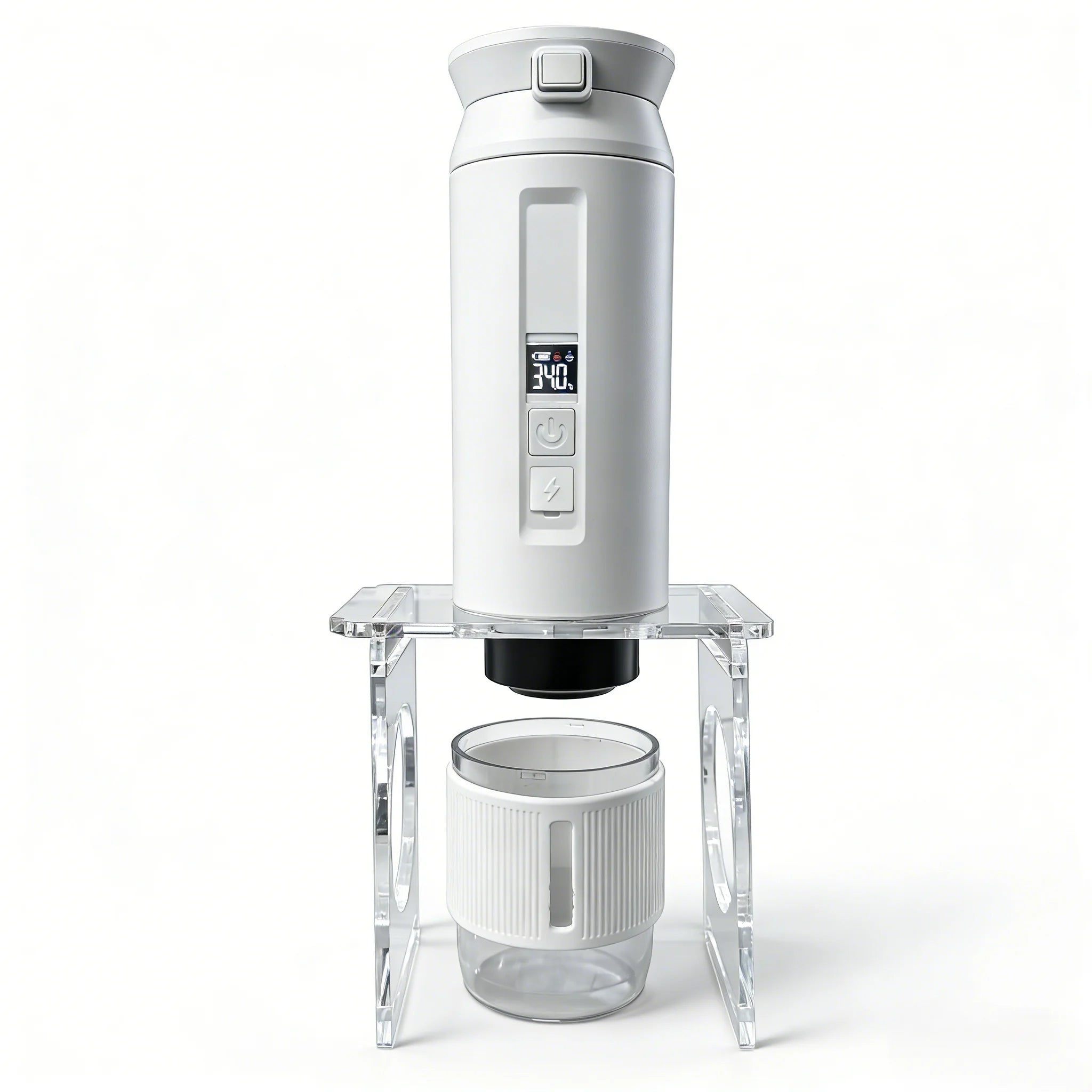 Portable Mini Electric Stainless Steel Semi-Automatic Coffee Machine with Hot Water System for Household Hotel Car & Outdoor Use