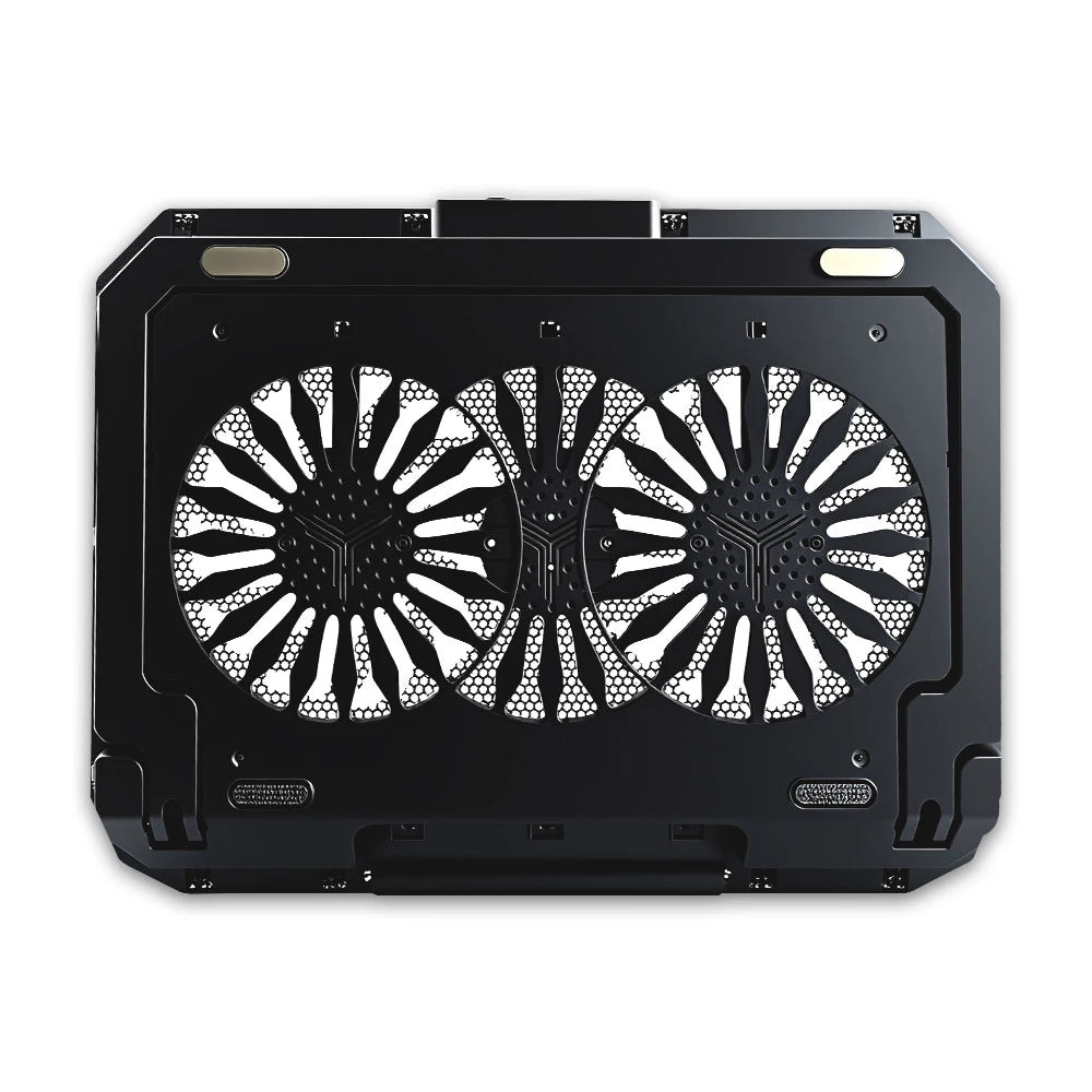 RGB Double Fan 14CM Air-Cooled Gaming Laptop Cooling Pad-USB Powered PWM Adjustable Stand with Plastic Notebook Holder in Stock