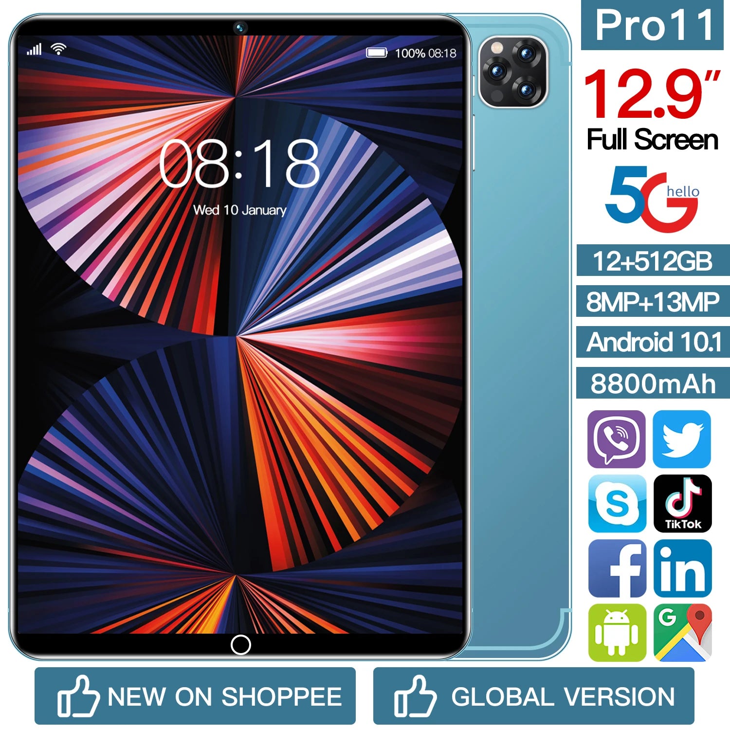 Business Tablet Gal Axy Tab Tablet with Sim Card S24 Tablet with Sim Card 16+256G 8Core Give Keyboard Mouse with Leather case