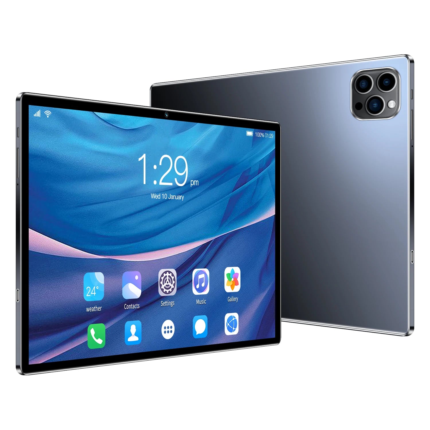 Gisentec Dual Camera 10.1 Inch Android 13 Tablet PC Wifi Only 8GB Ram+64GB Laptop Phone for Business Education Tablette Tableta