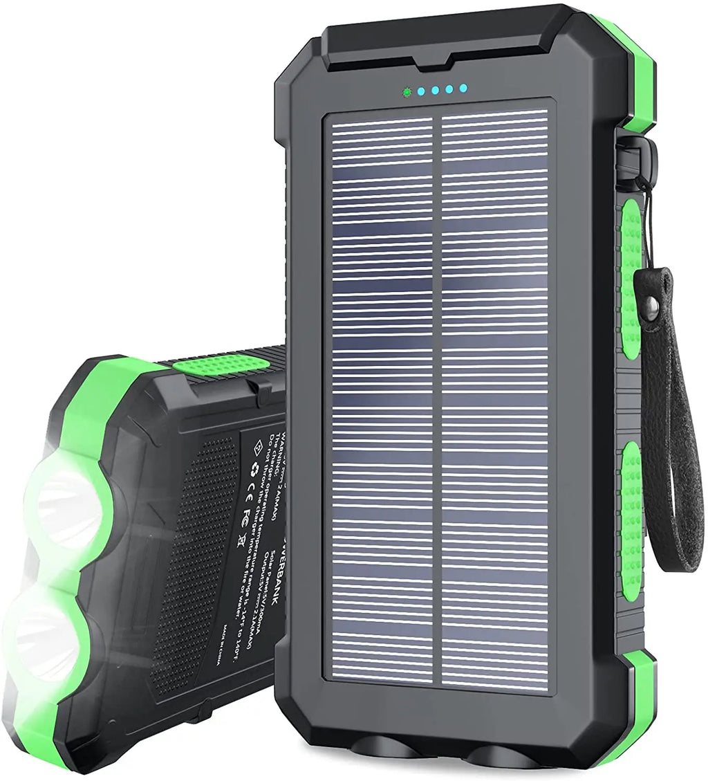 Trending Products 2025 New Arrivals Solar Power Bank 20000mah  Solar Charger Waterproof 8000mah 10000mah 2 USB Portable
