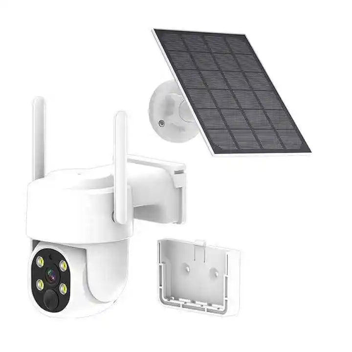 4MP Smart Outdoor Solar Powered Camera Wifi Battery Cameras for Home Security PTZ WiFi Wireless Solar Security Camera