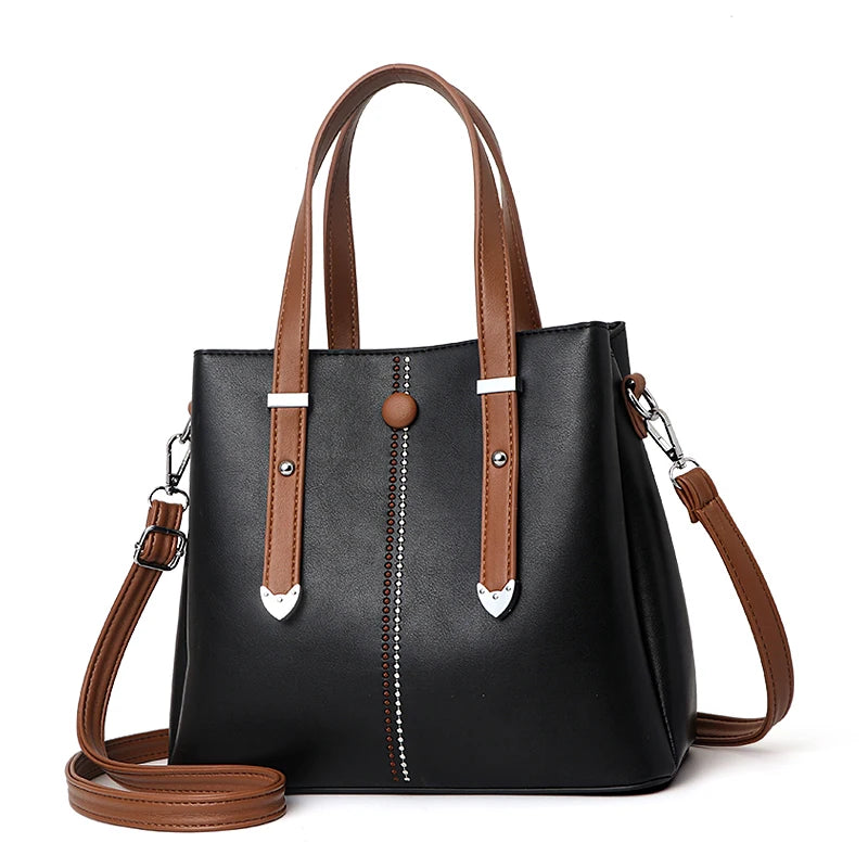 New Senior Leather Good Quality  Women Handbags Large Capacity Casual Girls Shoulder Bag Ladies Cross Body Bag Commutingr Custom