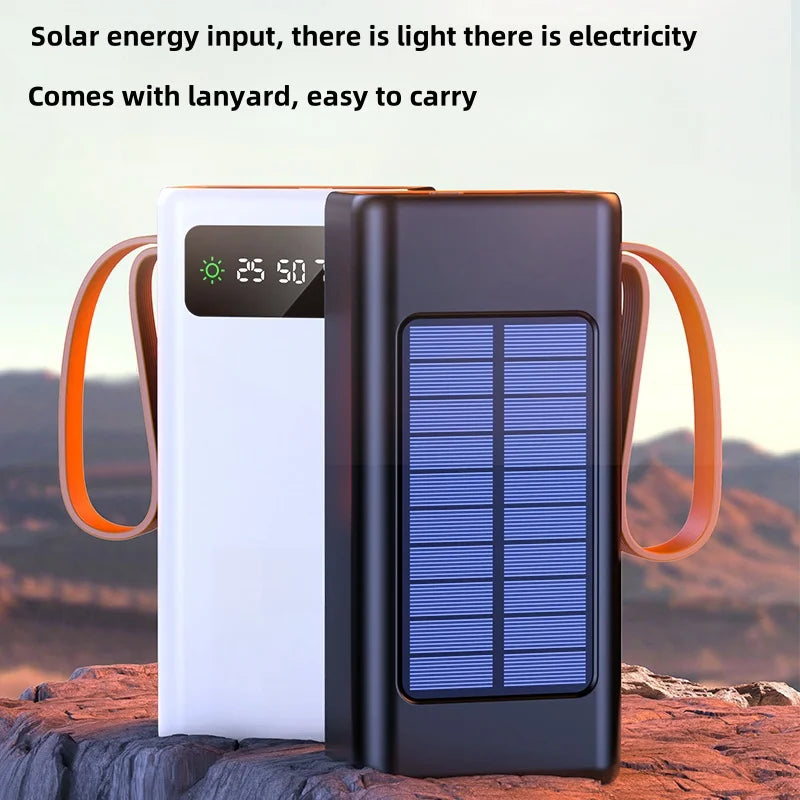 Large Capacity Solar Power Bank 4 USB Power Bank 40000mAh  Battery Charger Portable Power Banks Solar Panel