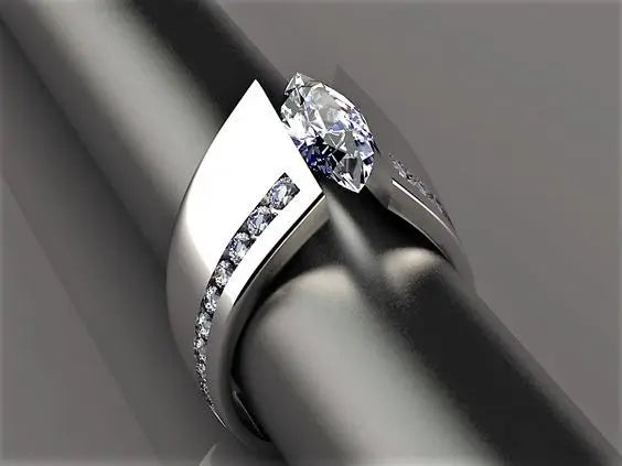 Unique Style Female Brand Big Finger Ring Luxury Silver Rose Gold Color Engagement Ring Vintage Wedding Rings For Women