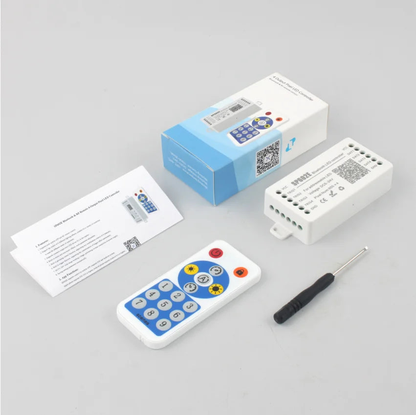 Glite Hot Selling SP602E 4CH Output Smart Home Pixel Led Controller DC5-24V Addressable Remote WS2811/2815 LED Strip IOS Android