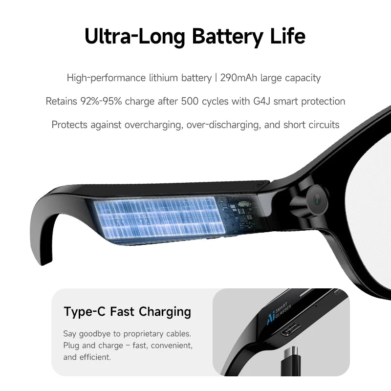 2025 AI Smart Glasses M89 Intelligent Real Time Translation Music Playback BT Calling Wifi High Pixel Camera Sunglasses