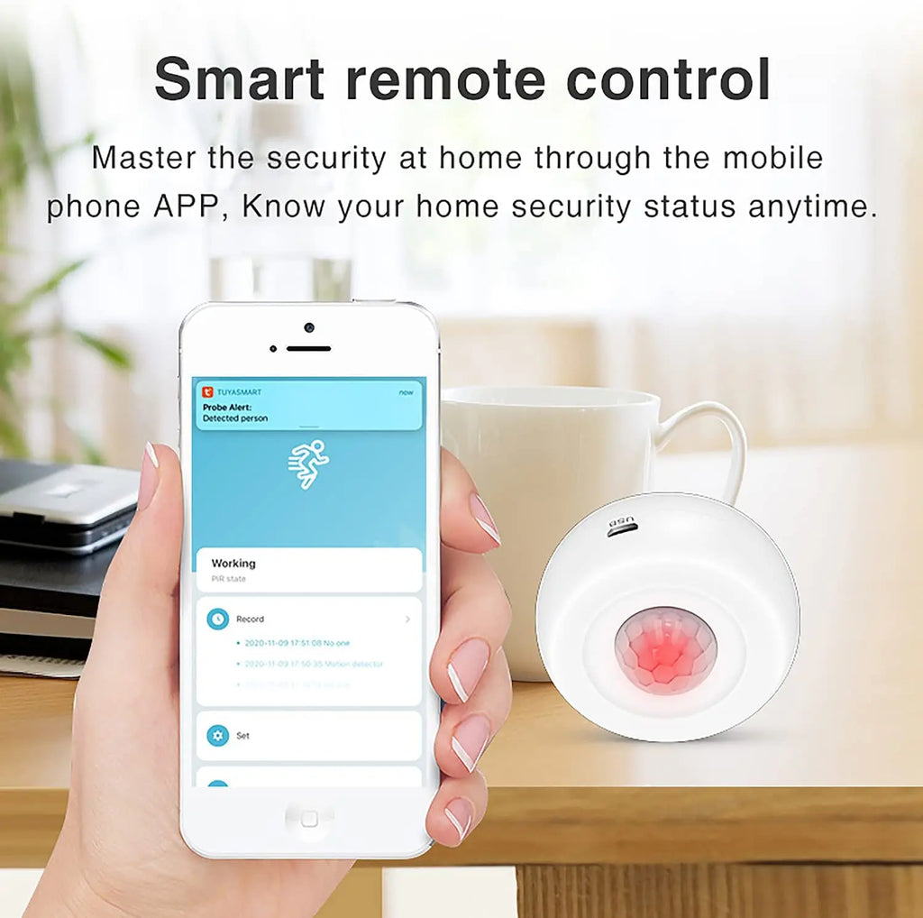 RSH Smart Home Automation WiFi PIR Motion Sensor Home Security Alarm System with Human Body Infrared Detector ZigBee Wireless