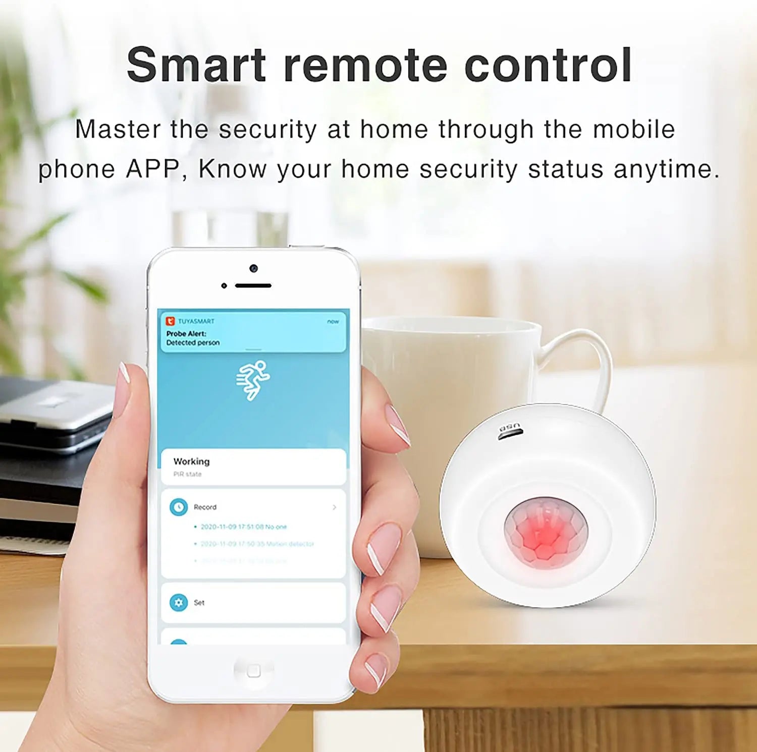 RSH Smart Home Automation WiFi PIR Motion Sensor Home Security Alarm System with Human Body Infrared Detector ZigBee Wireless
