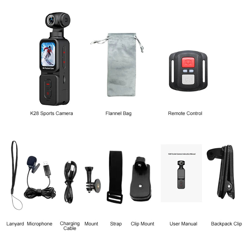JXD 5K Ultra HD 30fps 1.5" Touch Screen WiFi Mini Handheld Portable Digital Recorder Body Cam Pocket Action Camera 270 Wide