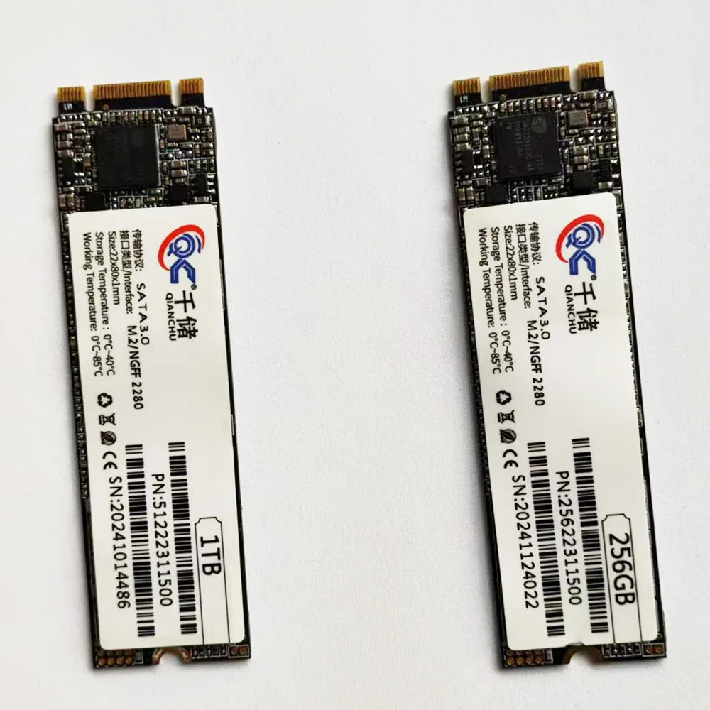 Brand New 128G 256G 512G 1TB 2TB SSD NGFF M.2 2280 Sata Solid State Drive for Laptops