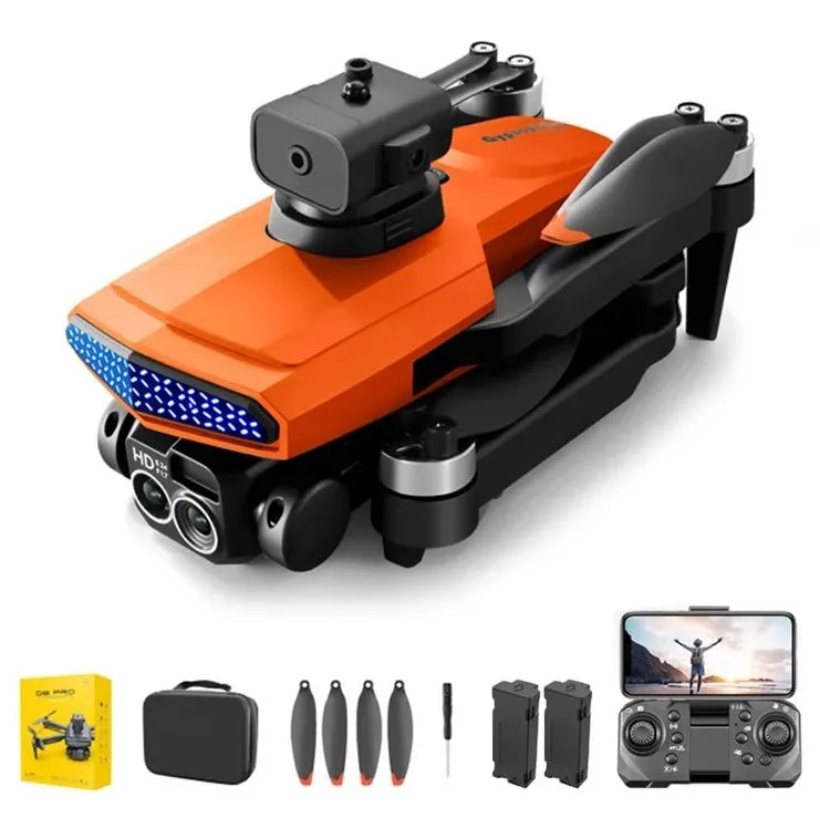 New D6 air Drone 4K HD Dual Camera WiFi FPV Obstacle Avoidance Optical Flow Localization Foldable Quadcopter RC Drone Toys