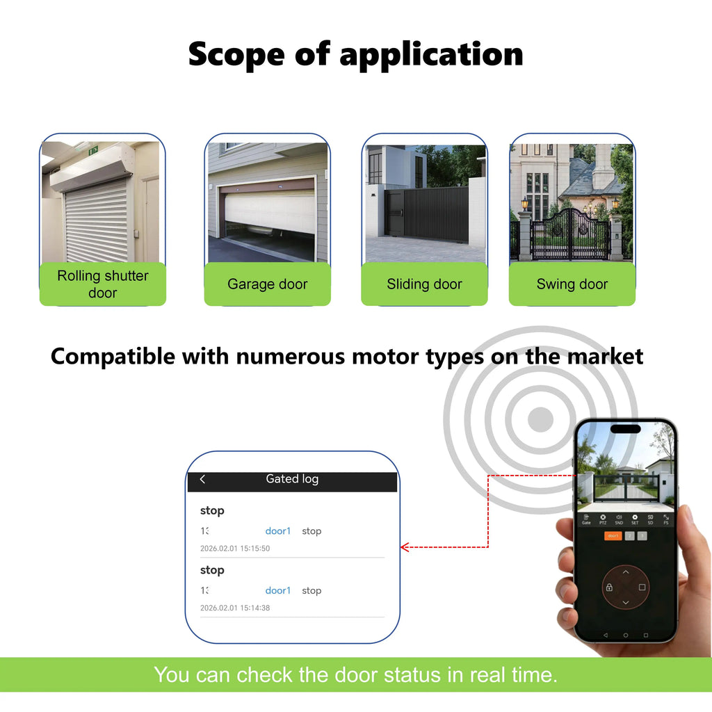 Door Monitoring Equipment 1080P Waterproof Wifi Smart Camera  for Outdoor Gate Motor Security Door Remote Control Camera