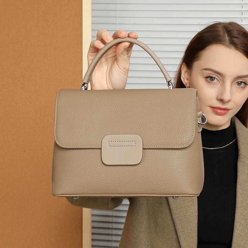 Custom Designer Ladies Purses Women Handbags Retro Casual Simple Cow Leather Women Crossbody Girls Fashion Quality Shoulder Bags