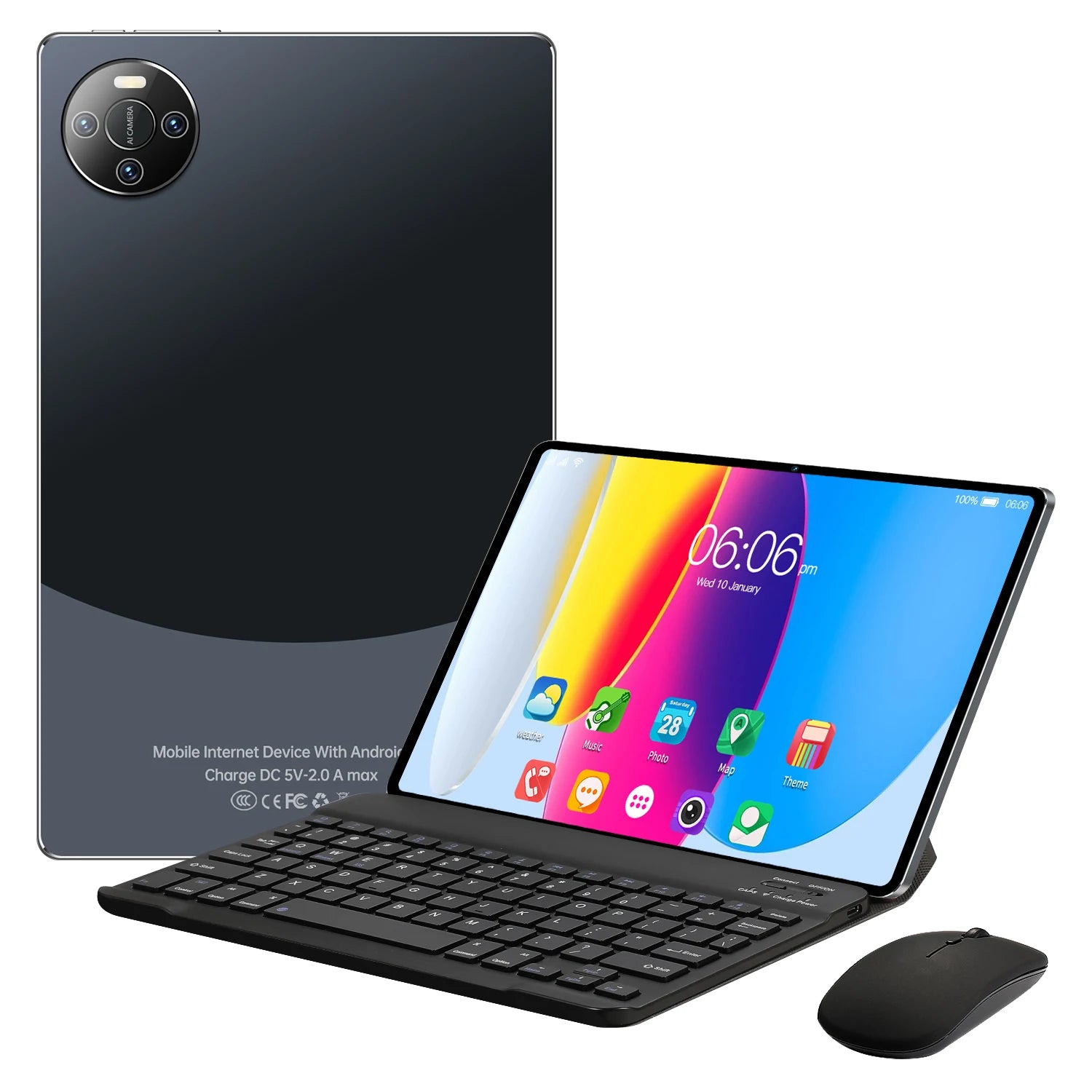 2025 Gisentec 10 Inch E60 PRO Android 14  Dual Sim 8+256GB  5+13mp G+G Glass Android WIFI Gift Wholesale tablet OEM Tablet PC