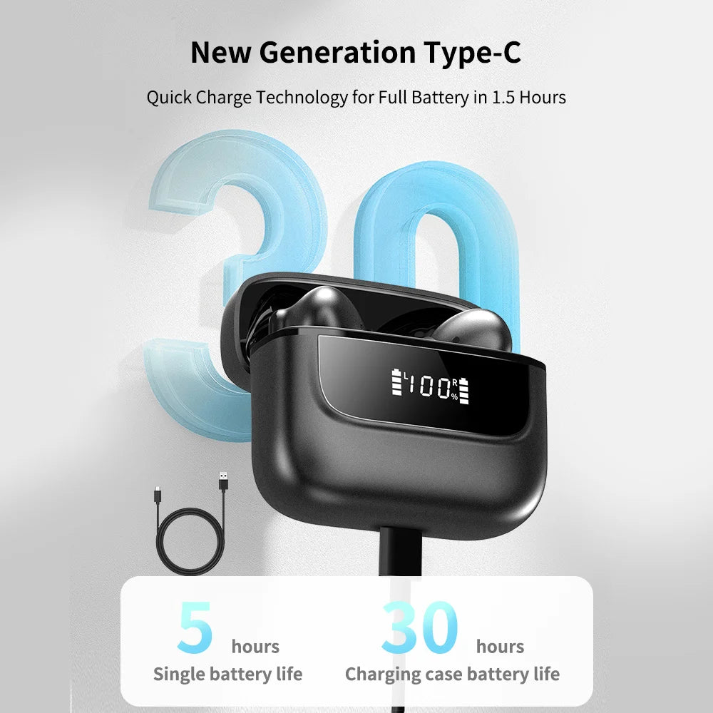 VALDUS 2025 VNC-310 TWS Gaming In-Ear Wireless Earphones With Dual Microphone ENC Noise Reduction for Calls