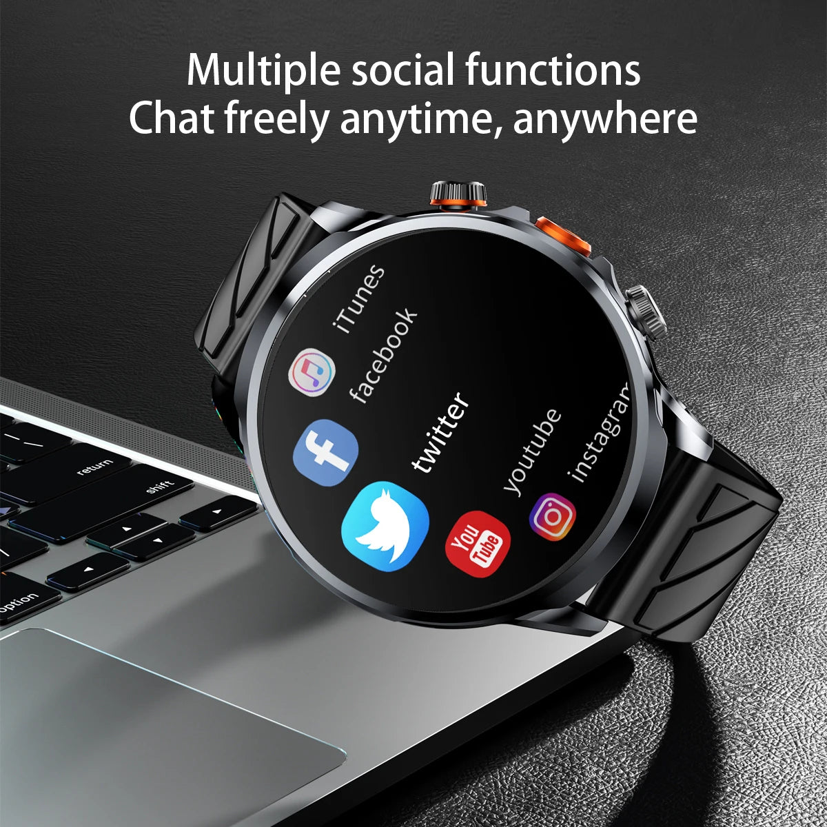 4G Android Smart Watch APPLLP 1.85 Inch Screen 3G+32G GPS Health Management Sim Card Smart Watches