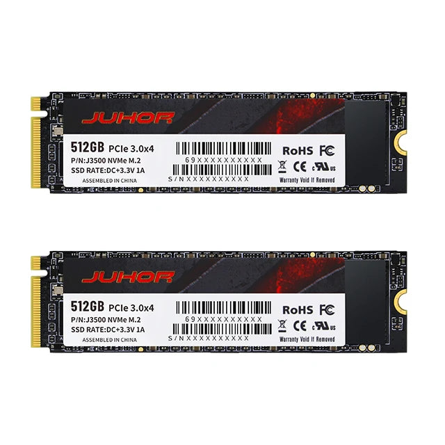 JUHOR 512GB M.2 NVMe Gen3 High-Speed SSD Compact Metal Internal Solid State Drive for Laptop & Desktop PCs 3.0 Nvme SSD