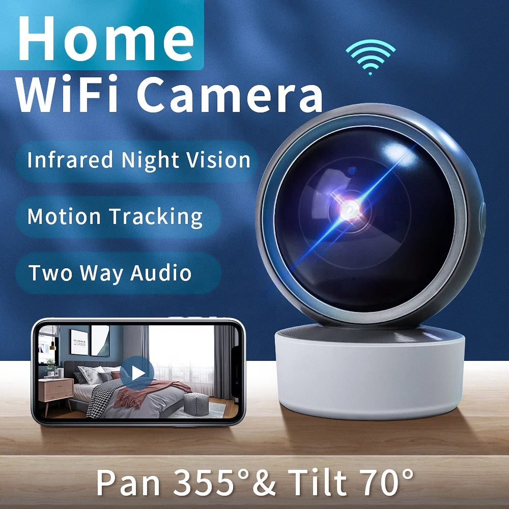 Best Selling Home Security Camera 1080P FHD WIFI PTZ Camera 360 Infrared Night Vision Mini Camcorders WIFI Smart Camera