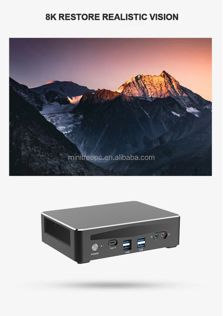 Newest Gaming PC I7 13700H 1360P I9 13th Gen Intel Mini PC 2.5G TPM2.0 Wins11 2*DDR4 2*NVMe 4x4K Display WiFi6 Desktop Computer