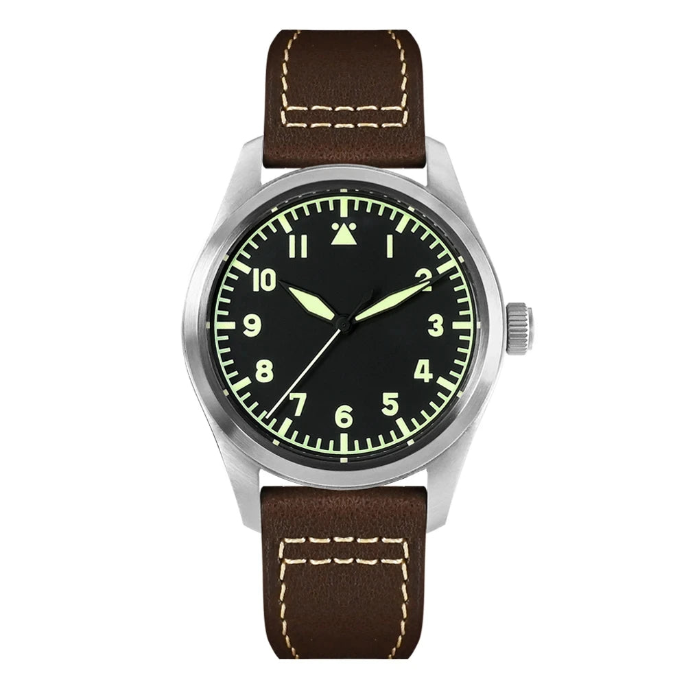 San Martin SN031-G2 Men's Watches Pilot YN55 Simple Sunray Dial Automatic Mechanical Wristwatch Waterproof 200m Luminous Relojes