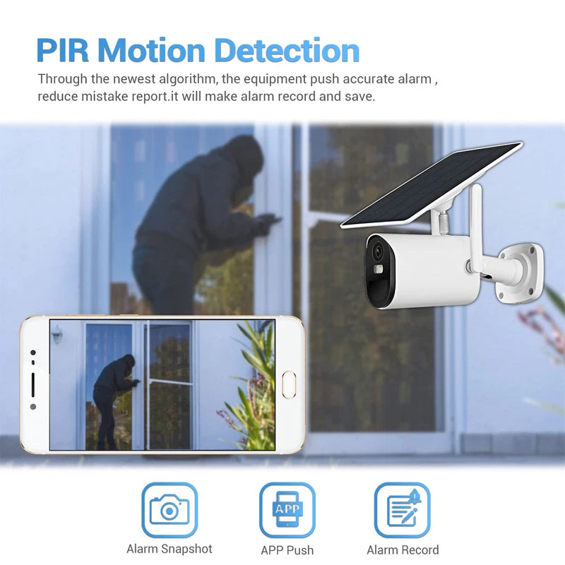 Original Manufacturer 2MP 4MP Night Vision Solar Security Camera WIFI 4G Wireless With Spotlight Rechargeable Solar CCTV Camera