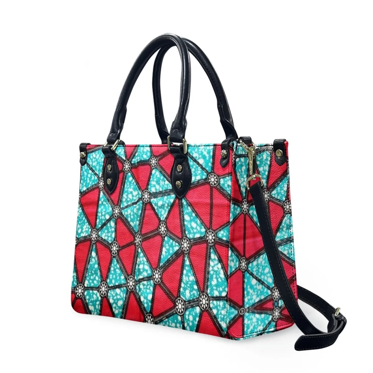 Black and White Tribal Polynesian Printed Bags Women Handbags Ladies Luxury Women Shoulder Bags High Quality Pu Leather Handbag