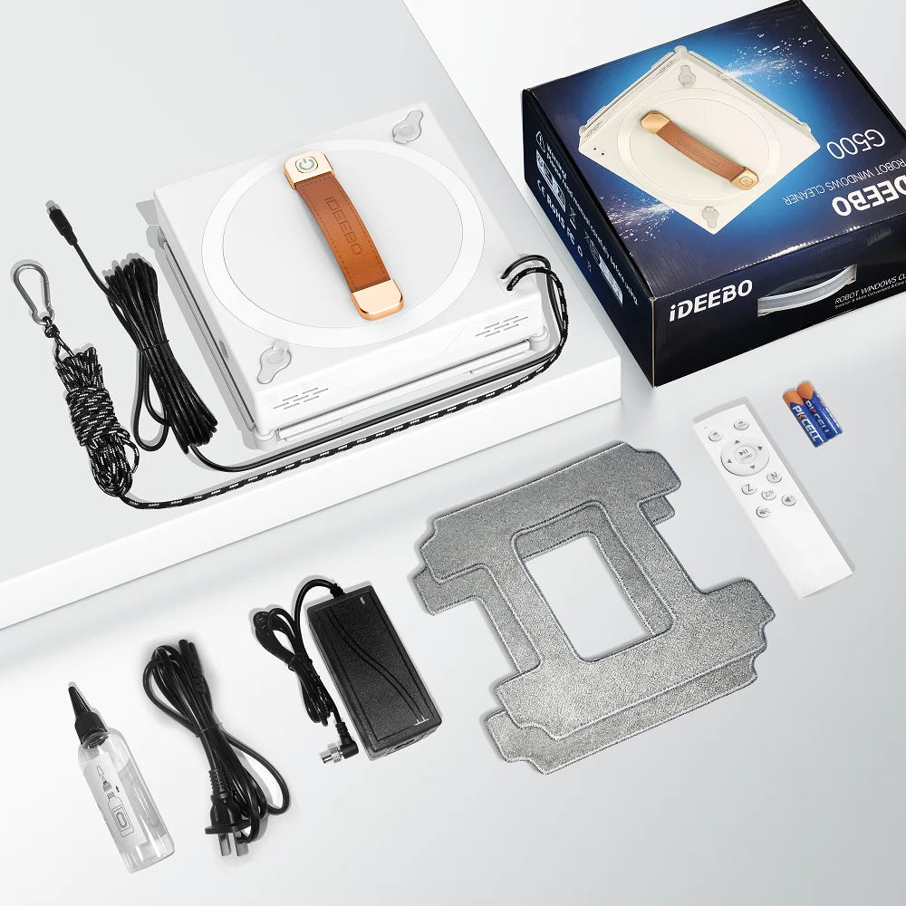 2025 Smart Home Automatic Glass Cleaning Robot 3000pa Robotic Window Washer Electric Power Source Window Robot Cleaner