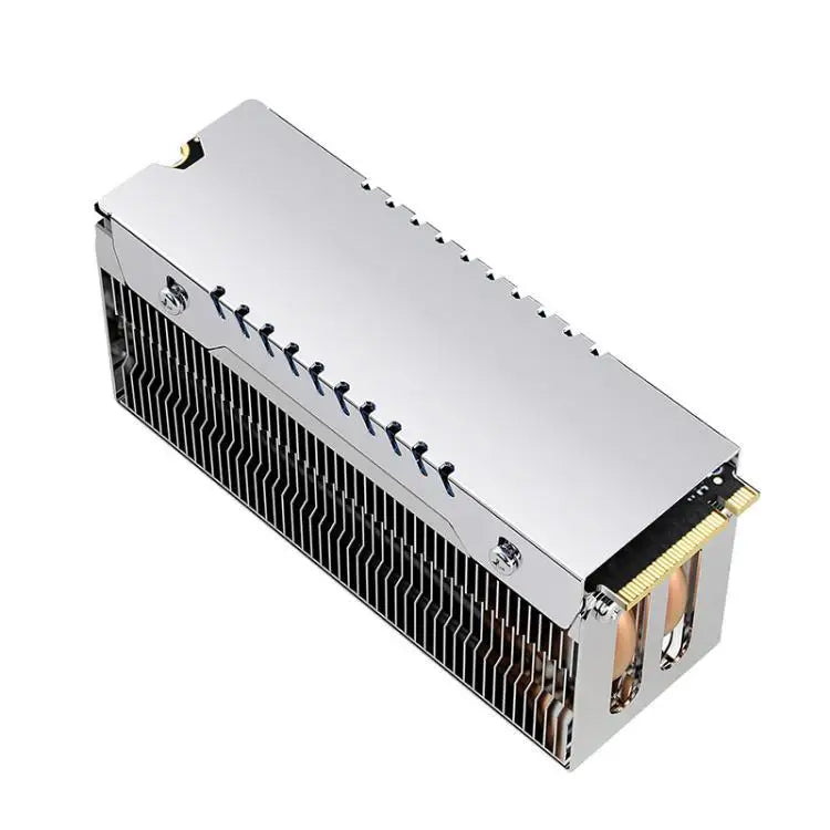 TEUCER 2280 M.2 Solid State Drive 2 Heat Pipe & LED Radiator Vest Cooling Fan for Computer & Laptop Case