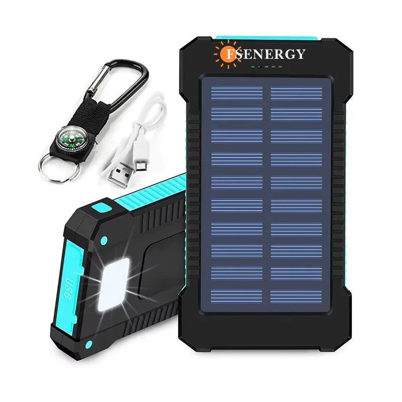 High-Efficient 20000mAh Solar Power Bank Charger Waterproof Mobile Phone/Tablet PC Solar Charger with 20000mAh Capacity