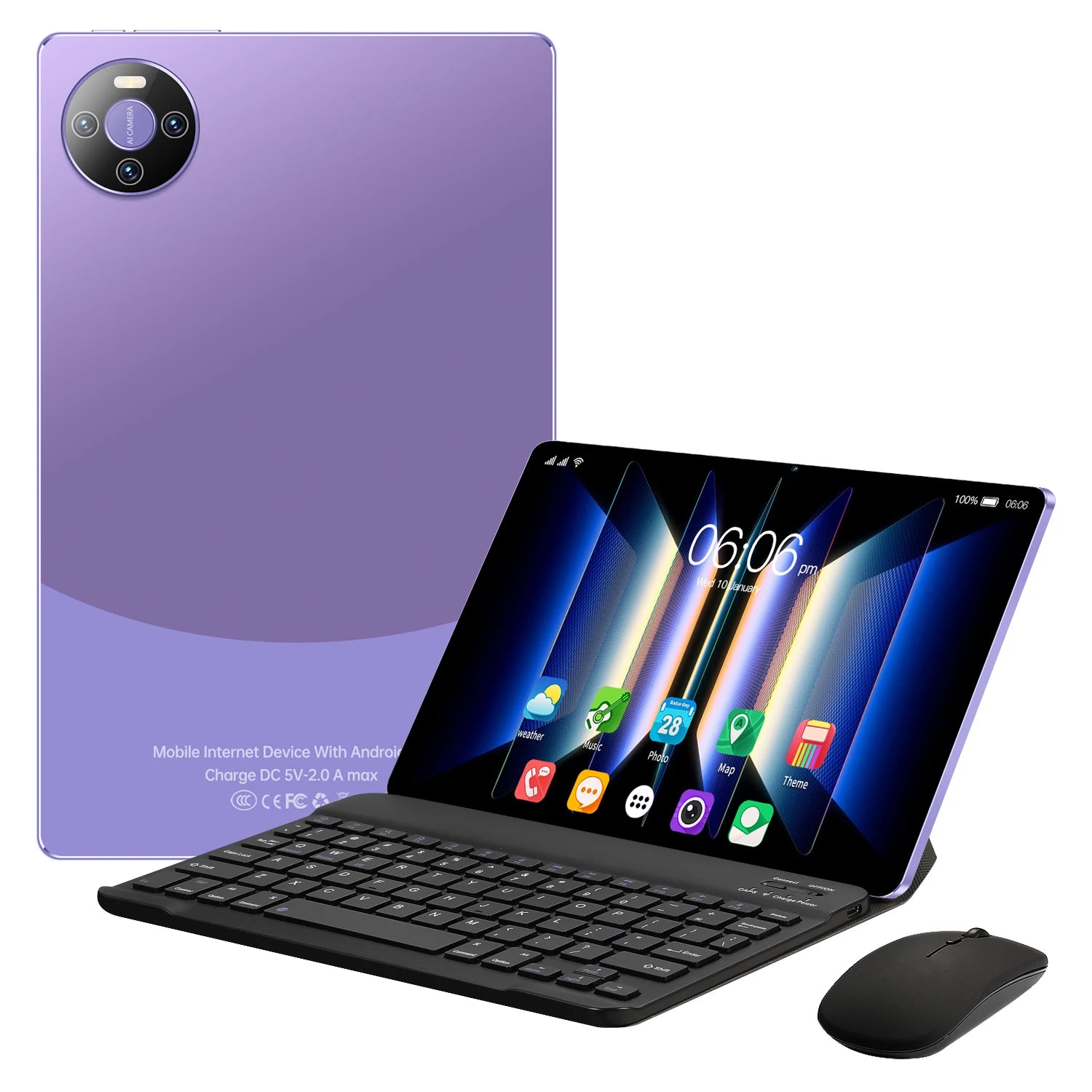 2025 Gisentec 10 Inch E60 PRO Android 14  Dual Sim 8+256GB  5+13mp G+G Glass Android WIFI Gift Wholesale tablet OEM Tablet PC