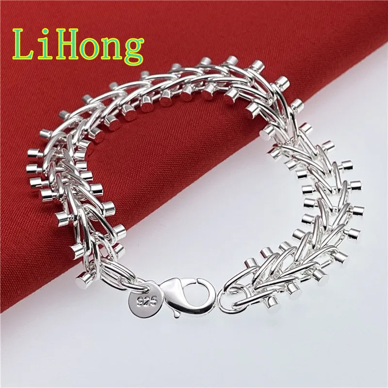New 925 Sterling Silver Bracelet Fashion Bracelet for Woman & Men Glamour Jewelry Party Gift